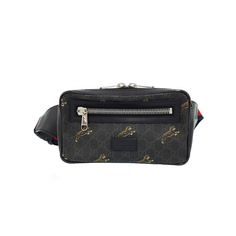 Gucci Supreme Bag Belt Cat Tiger Black Body Soft GG - Picture 2 of 9